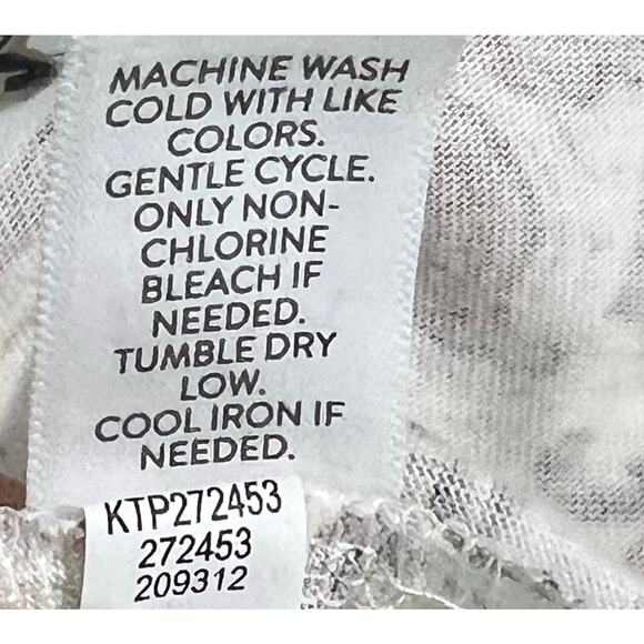 J Jill Pure Printed Soft V Neck Top Large Tall White Tan Floral Casual Boho Chic - Picture 14 of 14